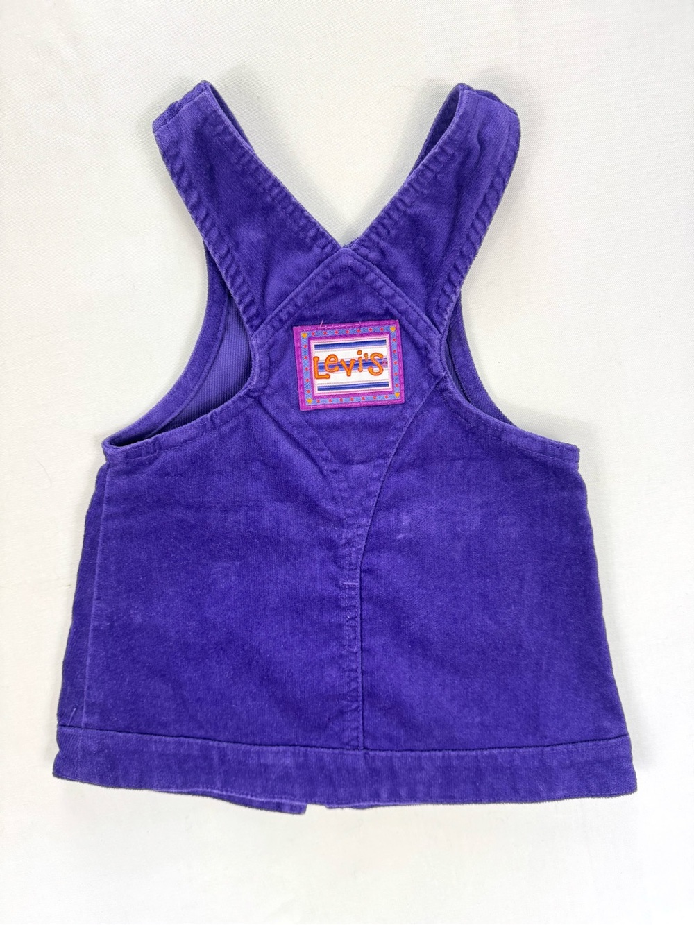 Vintage Levi's Purple Corduroy jumper dress 24 months made in USA
